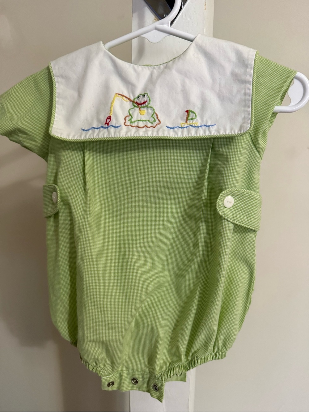 Mom & Me Embroidered Frog Bubble Romper - Picture 2 of 11